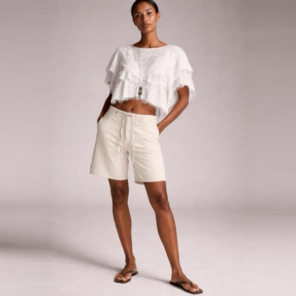 DL1961-SIENNA LOW SLUNG RELAXED SHORTS ECRU AURA