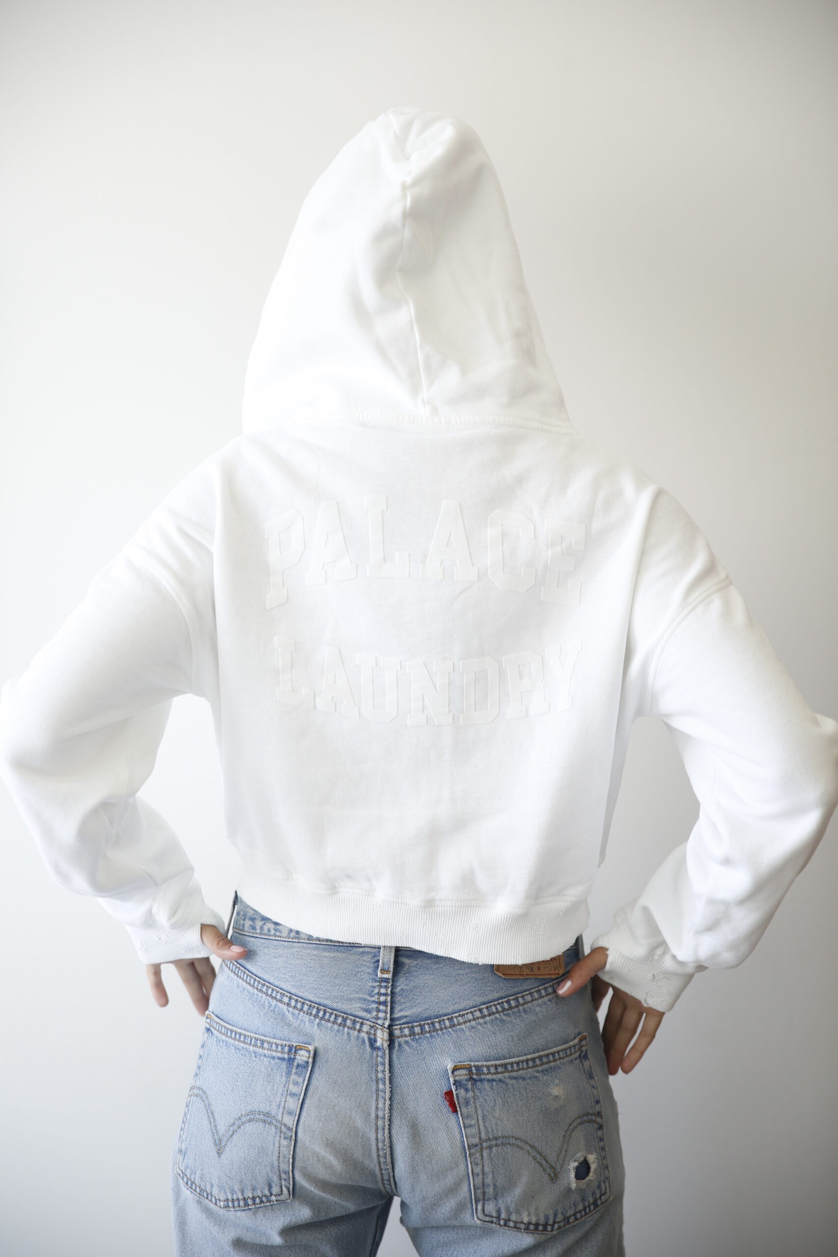 MADE-CROPPED LAUNDRY CARDIGAN WHITE