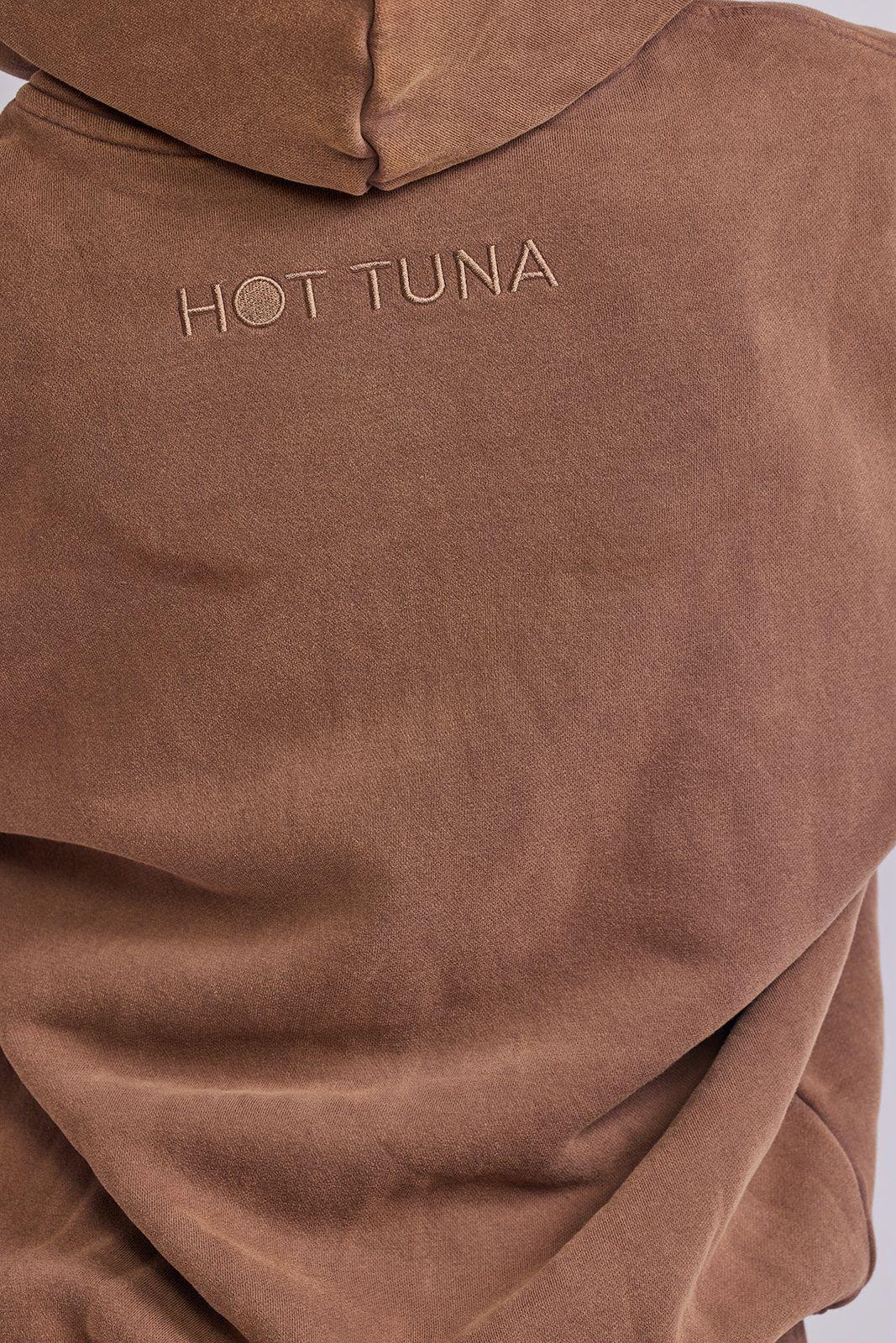 HOT TUNA-HOODY WASH DARK BROWN