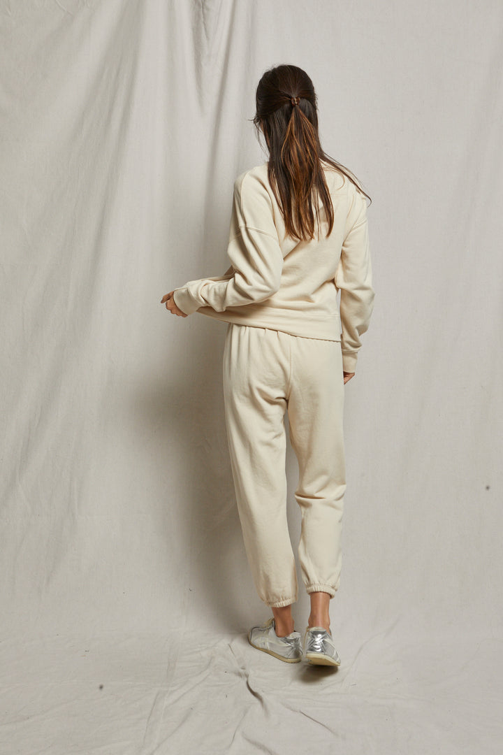 PERFECT WHITE TEE-JOHNNY FRENCH TERRY EASY SWEATPANT (SUGAR)
