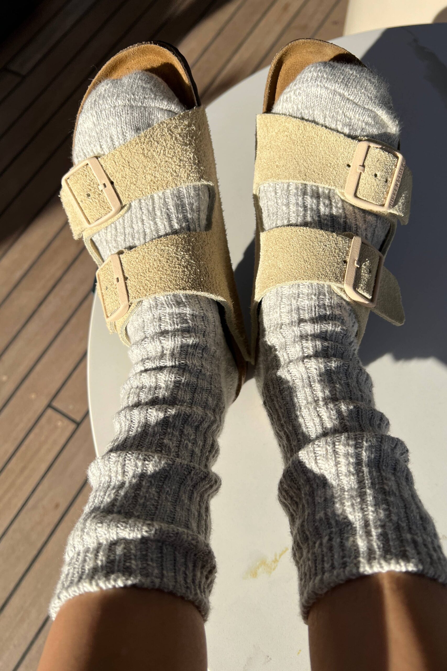 LE BON SHOPPE-COTTAGE SOCKS HEATHER GREY