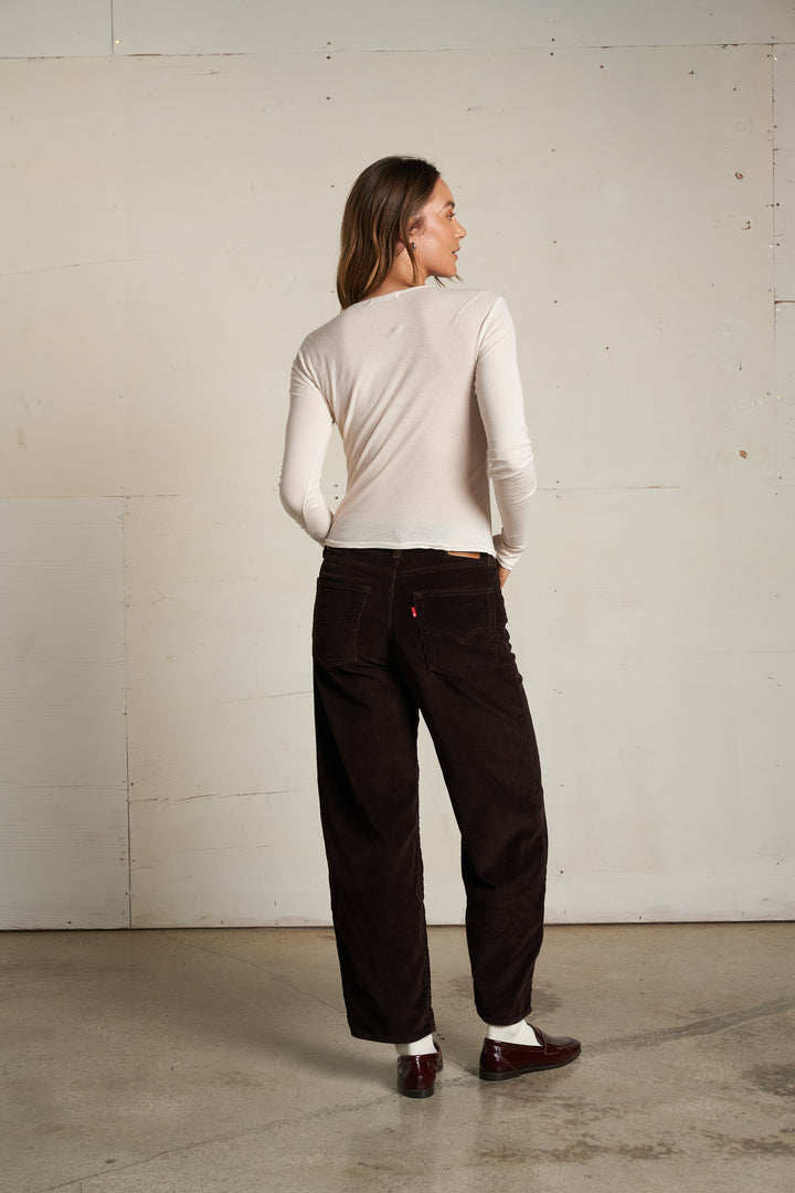 PERFECT WHITE TEE-INNA FRENCH JERSEY CREW TOP (SHEER)
