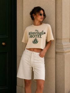 DL1961-SIENNA LOW SLUNG RELAXED SHORTS ECRU AURA