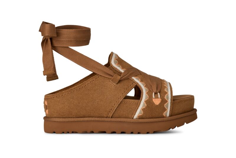 UGG – WOMEN'S GOLDENSTAR HI ARTISTITCH SANDAL CHESTNUT MULTI 1175133-CHMU