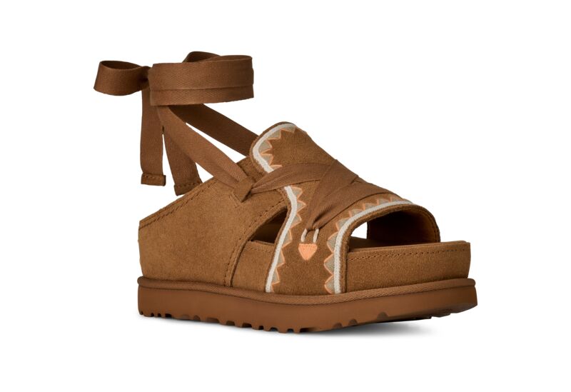 UGG – WOMEN'S GOLDENSTAR HI ARTISTITCH SANDAL CHESTNUT MULTI 1175133-CHMU