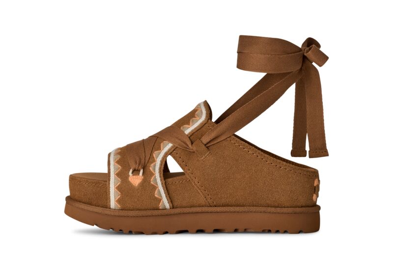 UGG – WOMEN'S GOLDENSTAR HI ARTISTITCH SANDAL CHESTNUT MULTI 1175133-CHMU