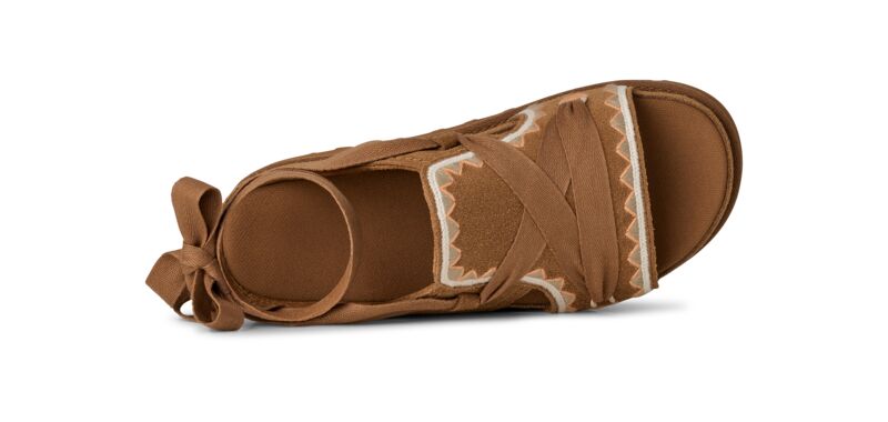 UGG – WOMEN'S GOLDENSTAR HI ARTISTITCH SANDAL CHESTNUT MULTI 1175133-CHMU