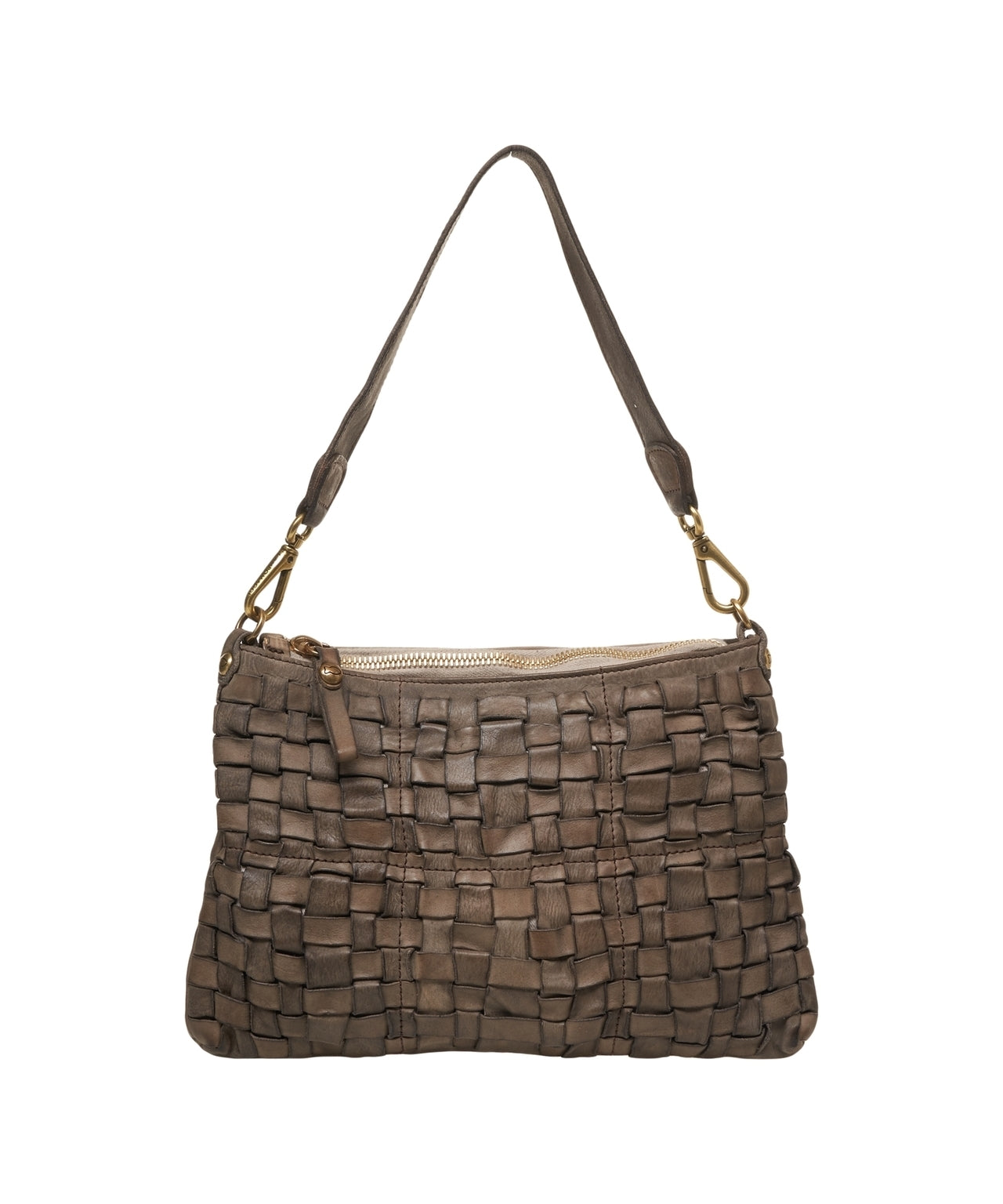 CAMPOMAGGI-BRAIDED SHOULDER BAG MILITARY