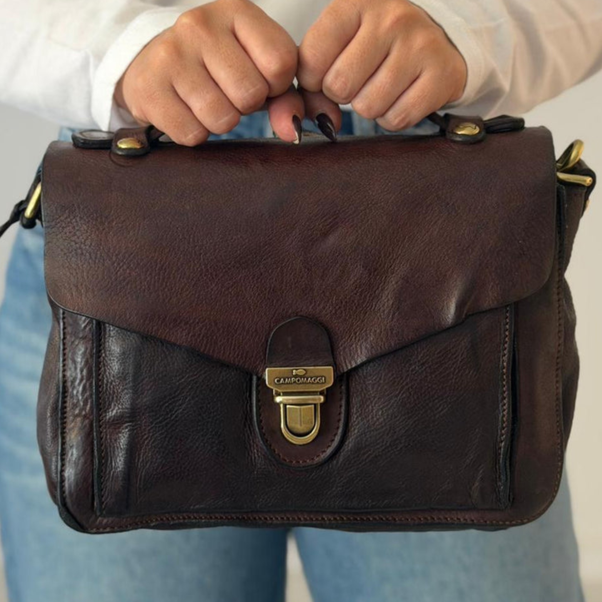 CAMPOMAGGI-AURORA CROSSBODY BAG BROWN