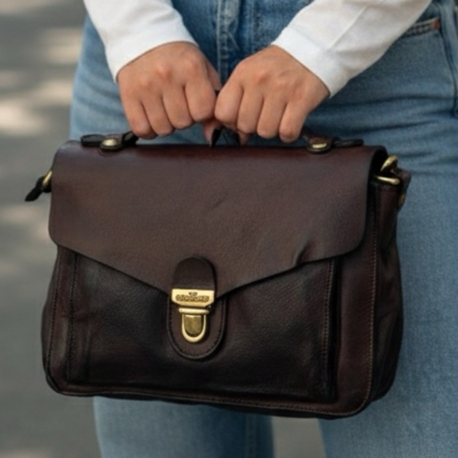 CAMPOMAGGI-AURORA CROSSBODY BAG BROWN