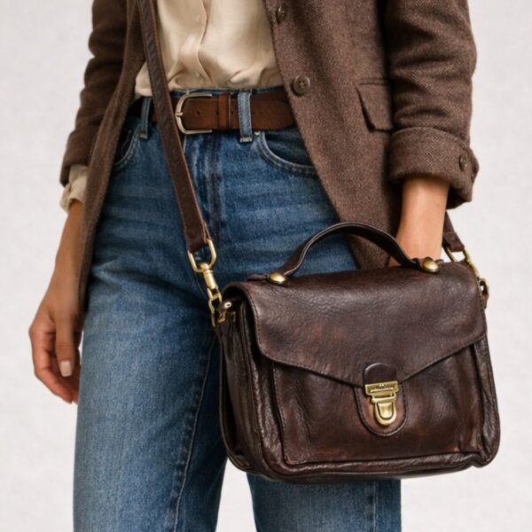 CAMPOMAGGI-AURORA CROSSBODY BAG BROWN