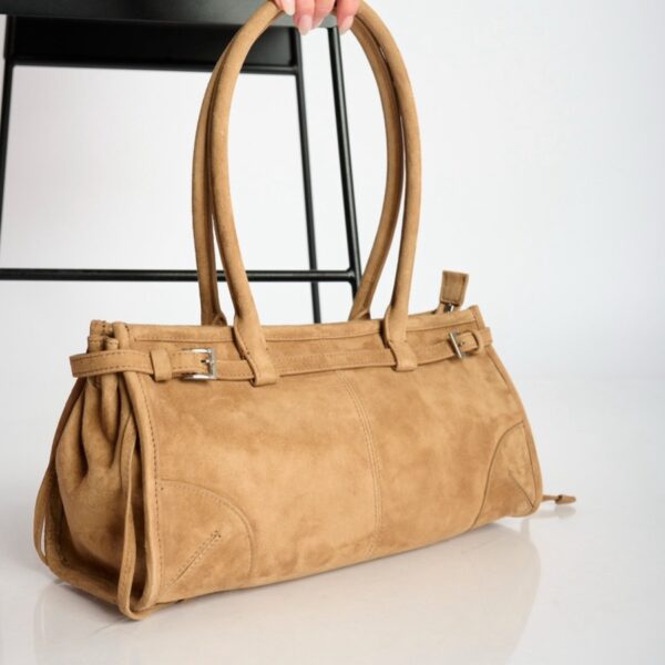 JEFFREY CAMPBELL-PESKY-F SHOULDER BAG CAMEL SUEDE