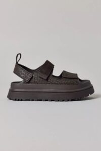 UGG-GOLDENGLOW EMBOSSED SANDAL DENSE SMOKE