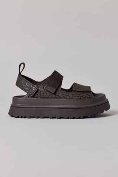UGG-GOLDENGLOW EMBOSSED SANDAL DENSE SMOKE