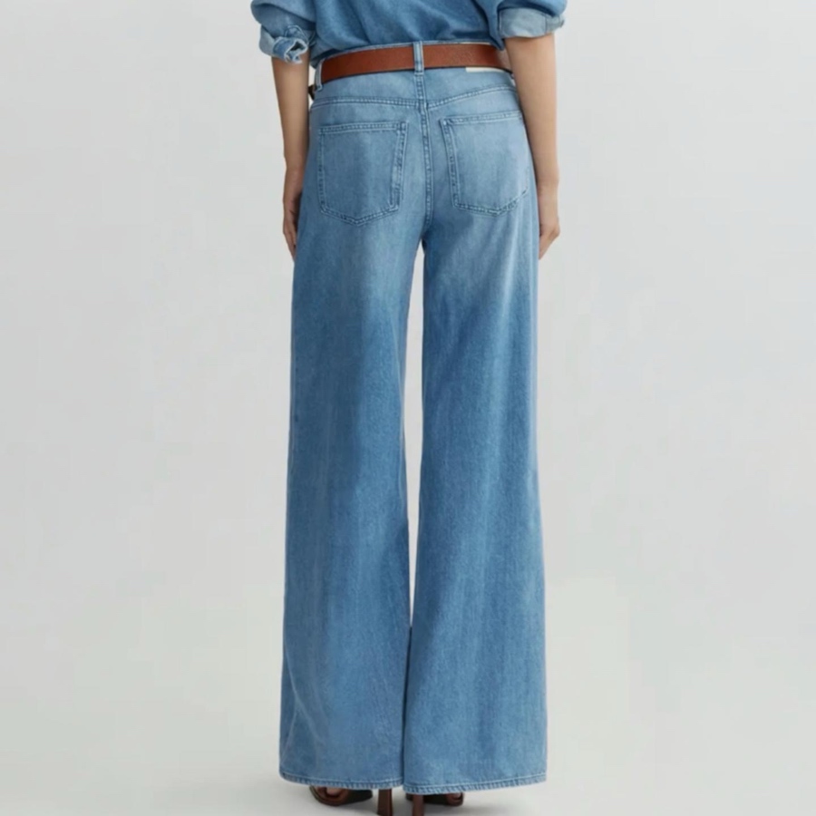 DL1961-ALEX RELAXED WIDE LEG JEANS RIVER BANK AURA