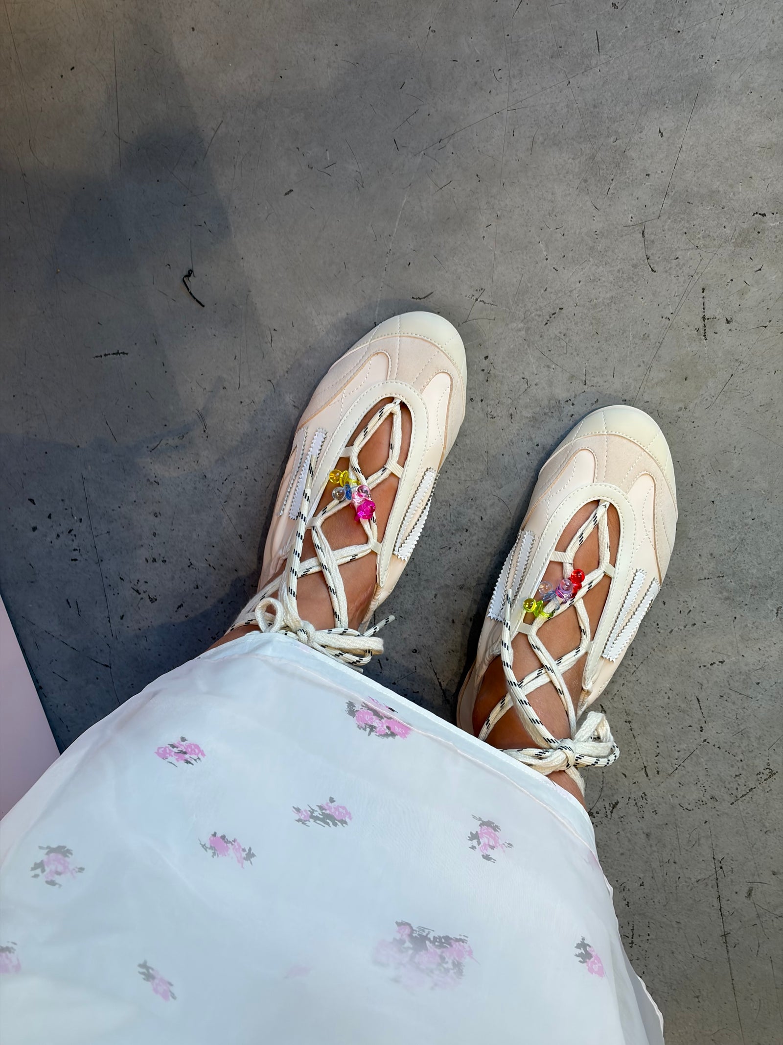 PURAAI-LIZARD LUNAR SILK SNEAKERS VANILLA PU802L-002