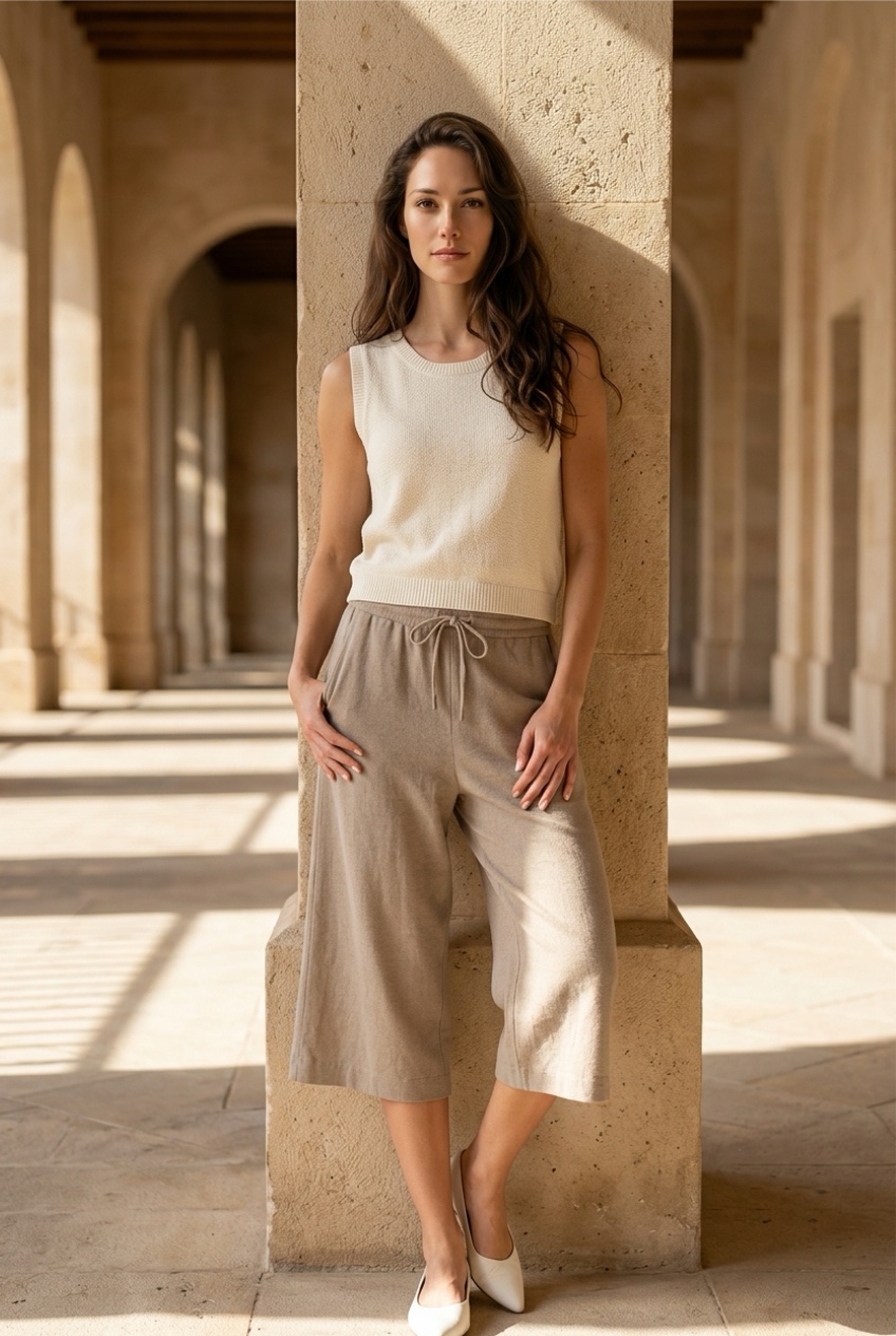 MAJESTIC FILATURES-LINEN BERMUDA COFFEE LATTE