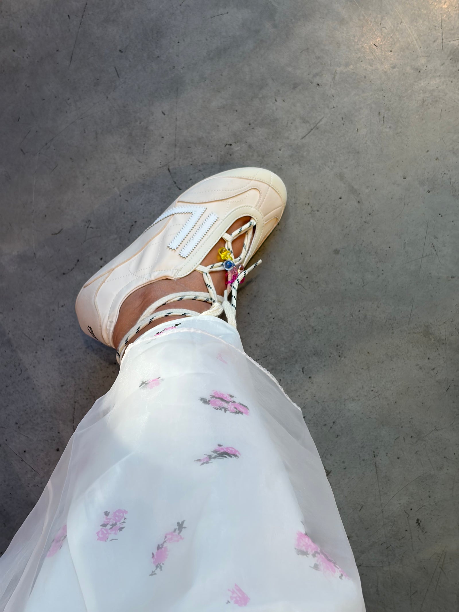 PURAAI-LIZARD LUNAR SILK SNEAKERS VANILLA PU802L-002