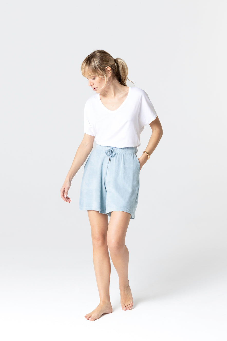 MAJESTIC FILATURES-BLUE CALANQUES SHORTS