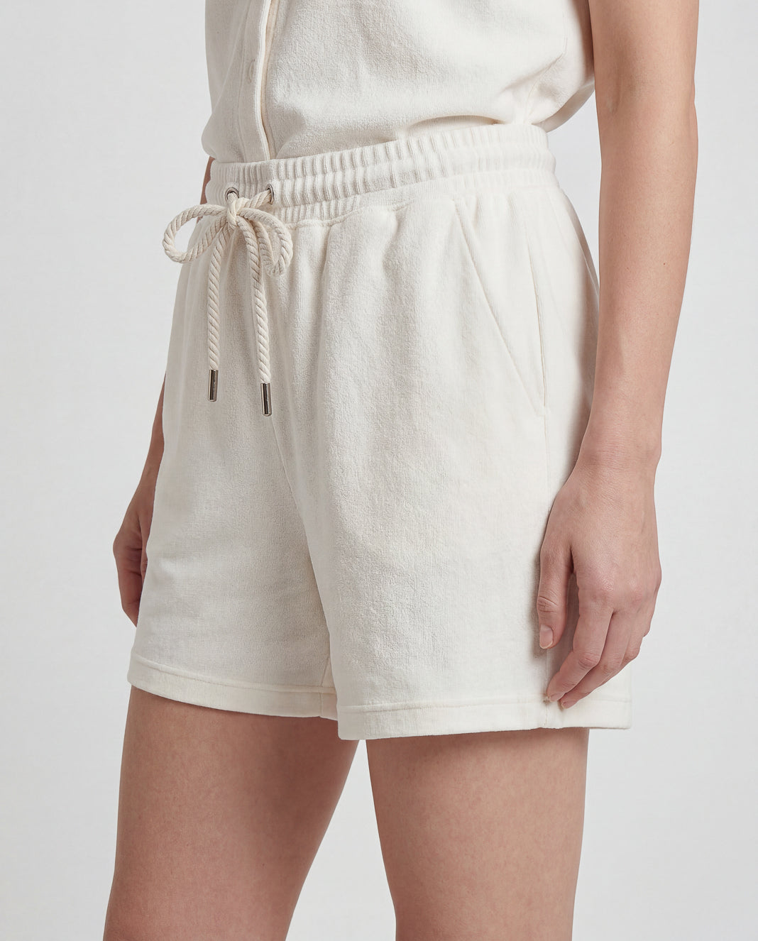 MAJESTIC FILATURES-MILK SHORTS Organic Cotton / Polyamide Shorts in Milk