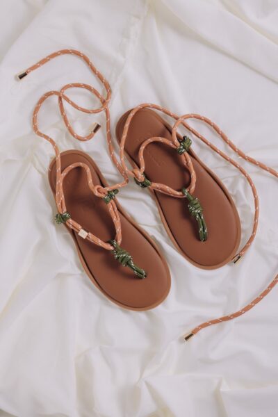 FLOWZE-FLÒ TWIN ROPES SANDAL TERRACOTTA MILITARY GREEN