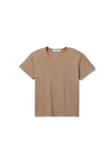 PERFECT WHITE TEE-HARLEY BOXY CREWNECK TEE MOCHA