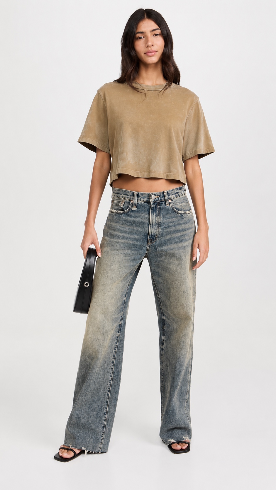 COTTON CITIZEN-TOKYO CROP TEE VINTAGE CHAI