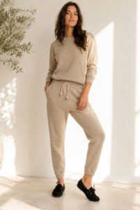 PERFECT WHITE TEE-JOHNNY SWEATPANT DRIFTWOOD