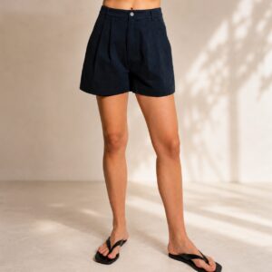 PERFECT WHITE TEE-MEI SHORTS NAVY