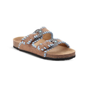 TAJI-BUCKLE BEAT SUEDE MINK SKY