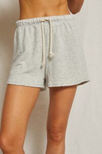 PERFECT WHITE TEE-LAYLA SHORT HEATHER GREY