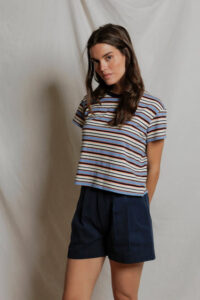 PERFECT WHITE TEE-MEI SHORTS NAVY