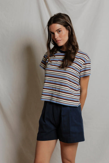 PERFECT WHITE TEE-MEI SHORTS NAVY