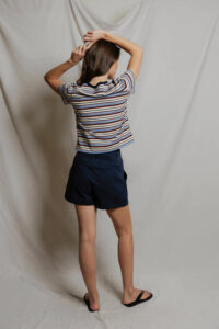 PERFECT WHITE TEE-MEI SHORTS NAVY