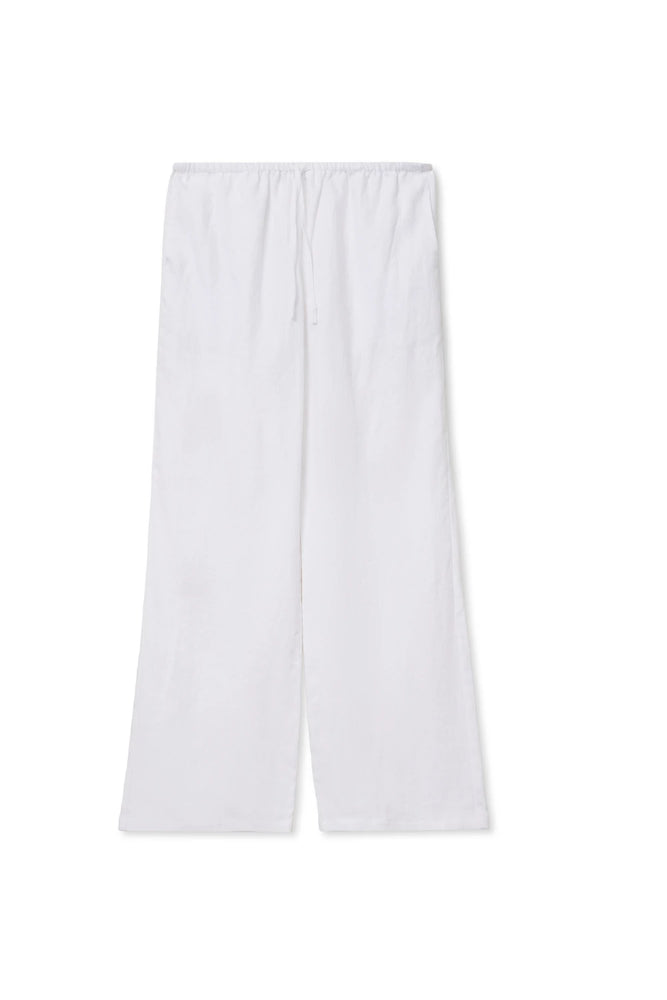 PERFECT WHITE TEE-LORANA LINEN PANTS WHITE