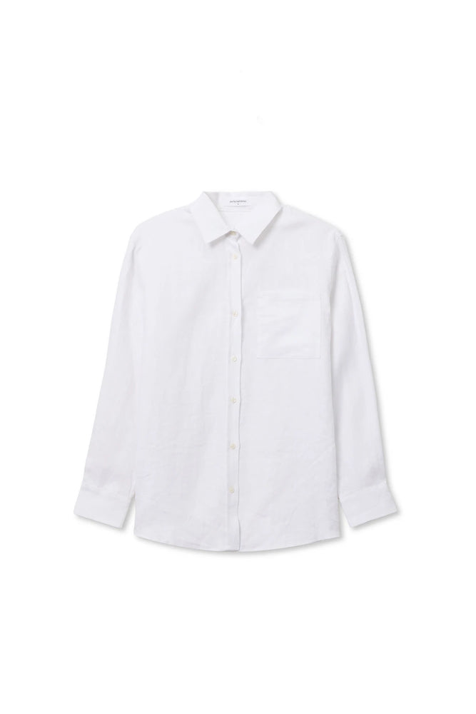 PERFECT WHITE TEE-LORELAI LINEN SHIRT WHITE
