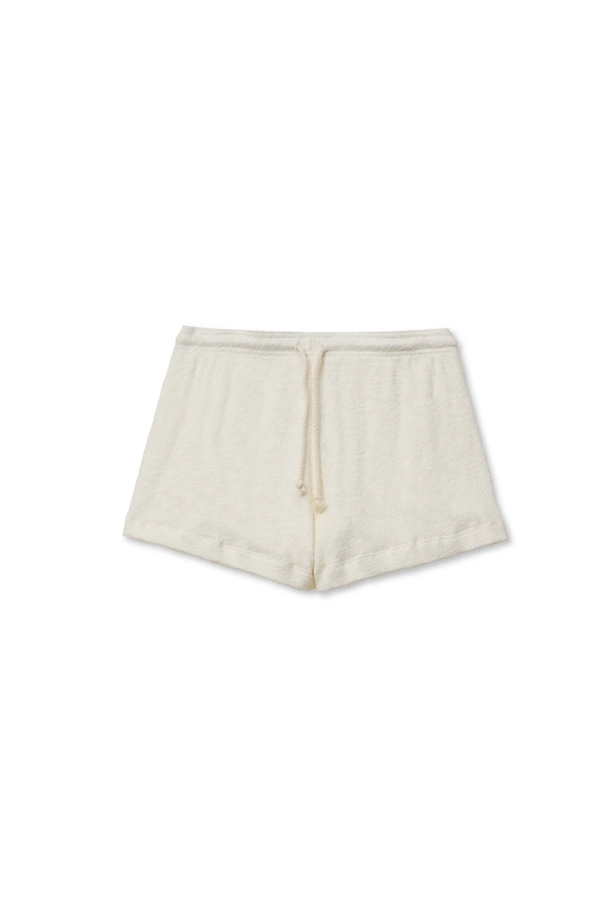 PERFECT WHITE TEE-MALIA MESH SHORTS NATURAL