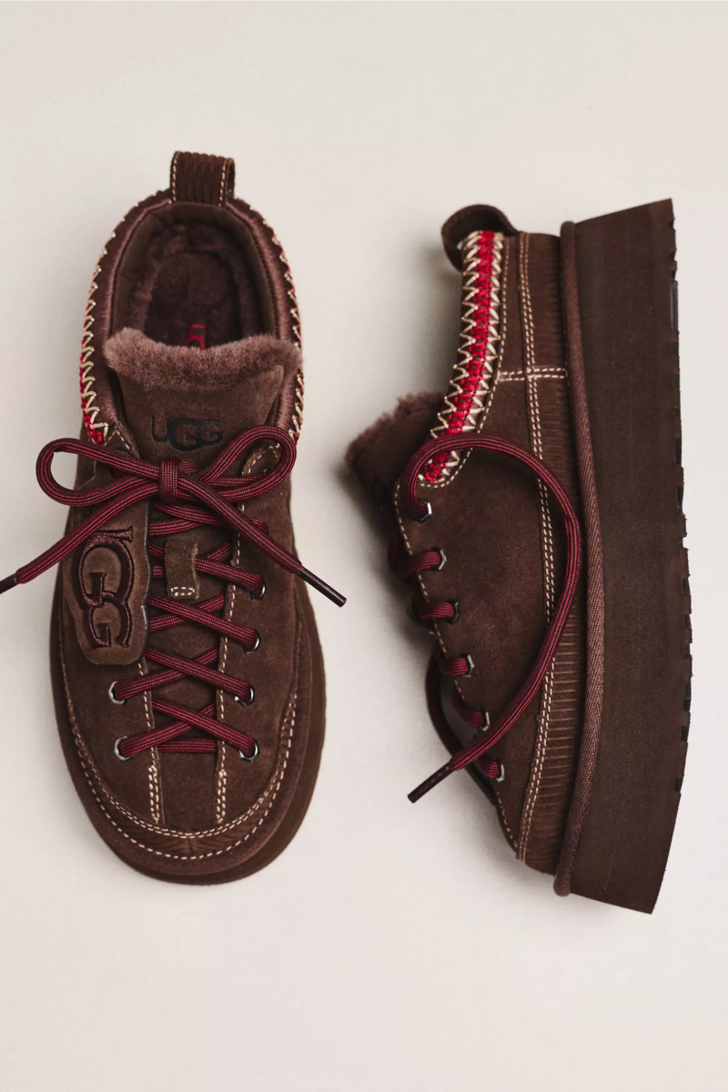 UGG-HERITAGE LACE-UP SLIPPER BURNT CEDAR