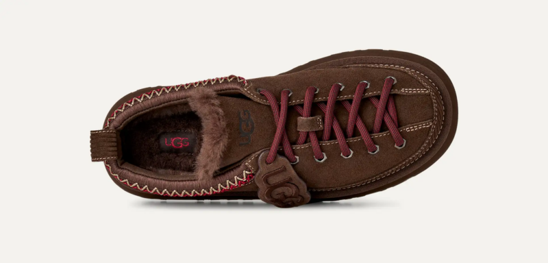 1180361-BCDR UGG-HERITAGE LACE-UP SLIPPER BURNT CEDAR