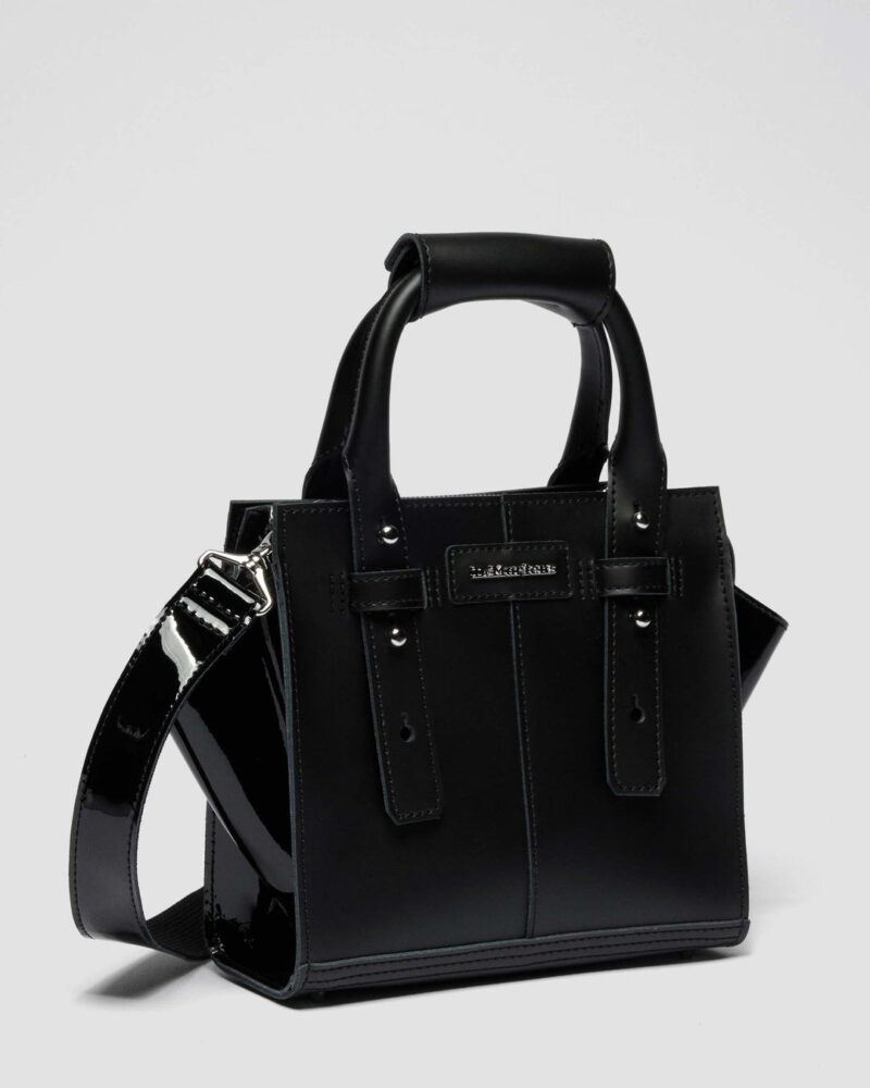 DR. MARTENS-SMALL LEATHER TOTE BAG BLACK