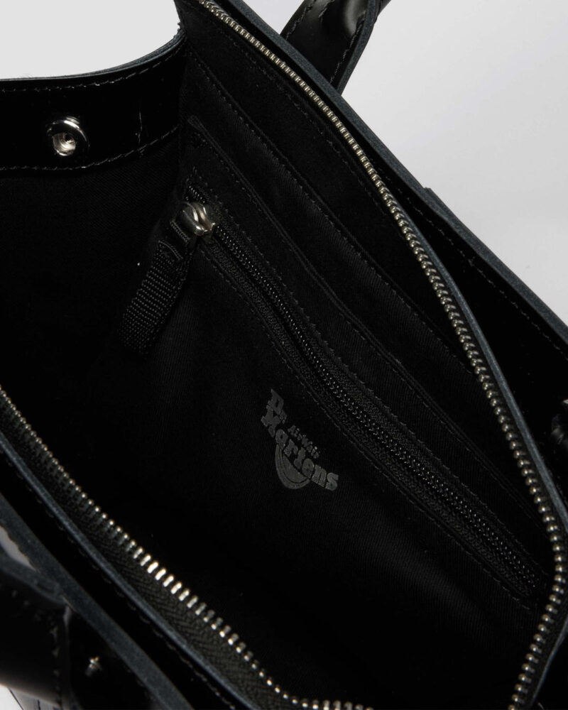 DR. MARTENS-SMALL LEATHER TOTE BAG BLACK
