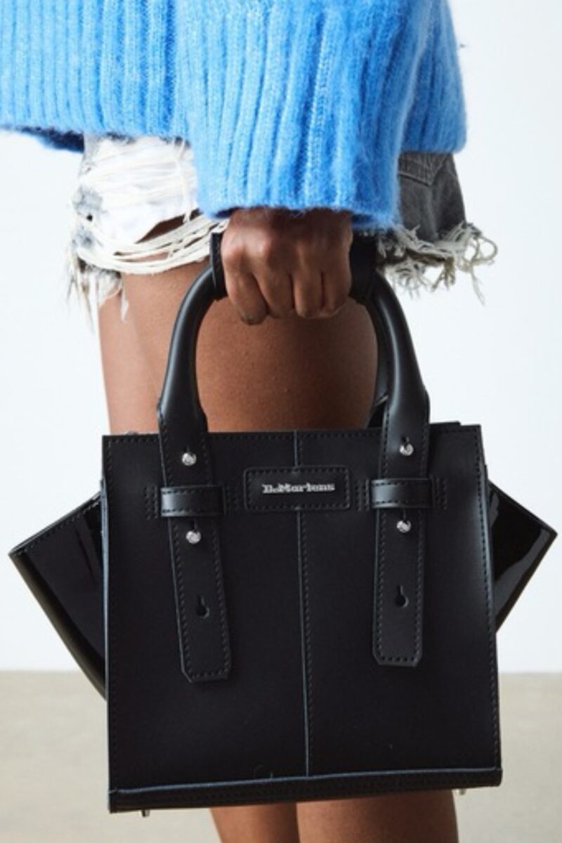 DR. MARTENS-SMALL LEATHER TOTE BAG BLACK