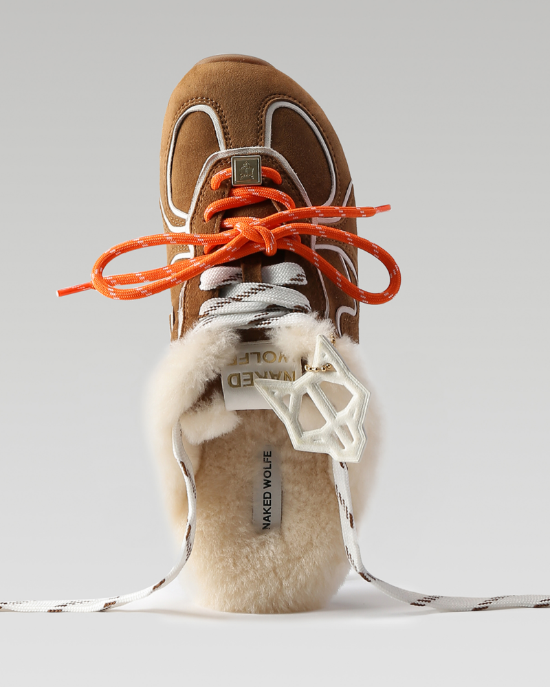 NAKED WOLFE-ADORN TAN SUEDE