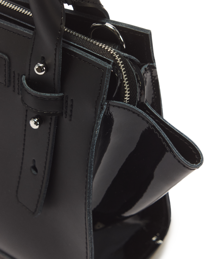 DR. MARTENS-SMALL LEATHER TOTE BAG BLACK