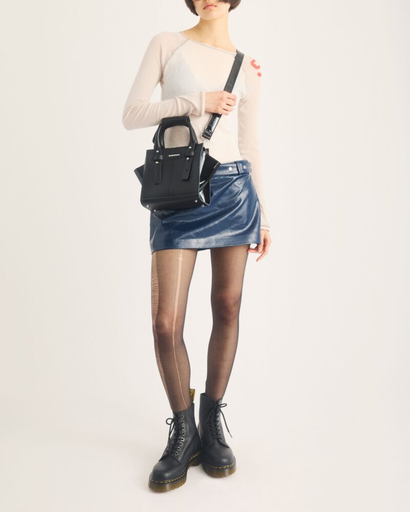DR. MARTENS-SMALL LEATHER TOTE BAG BLACK