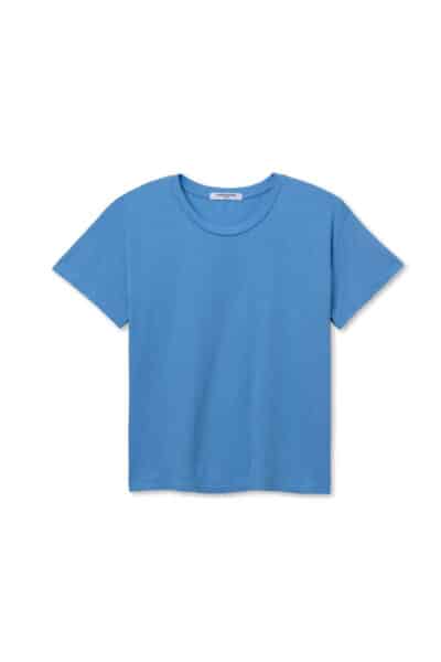 PERFECT WHITE TEE-HARLEY COTTON BOXY CREWNECK TEE PACIFIC BLUE