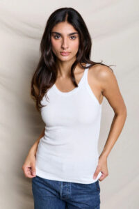 PERFECT WHITE TEE-ANNIE RIB TANK WHITE