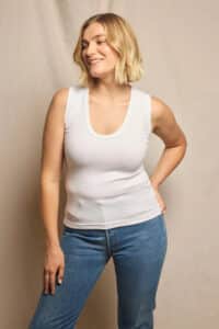 PERFECT WHITE TEE-JORDAN U NECK TANK WHITE