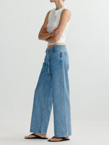 DL1961-SIENNA RELAXED WIDE LEG JEANS RIVER AURA