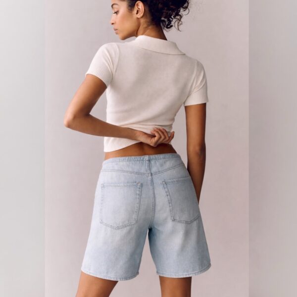 DL1961-SIENNA DRAWSTRING DENIM SHORTS POOLSIDE AURA